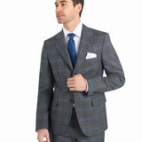 Grey and Blue Plaid