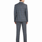 Grey and Blue Plaid