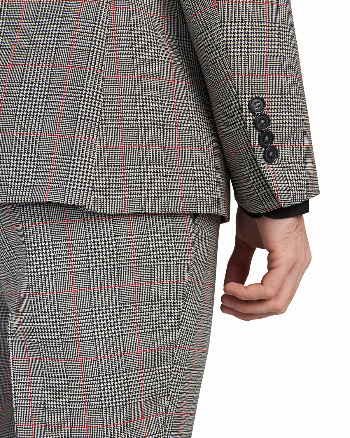Grey and Red Glenn Plaid