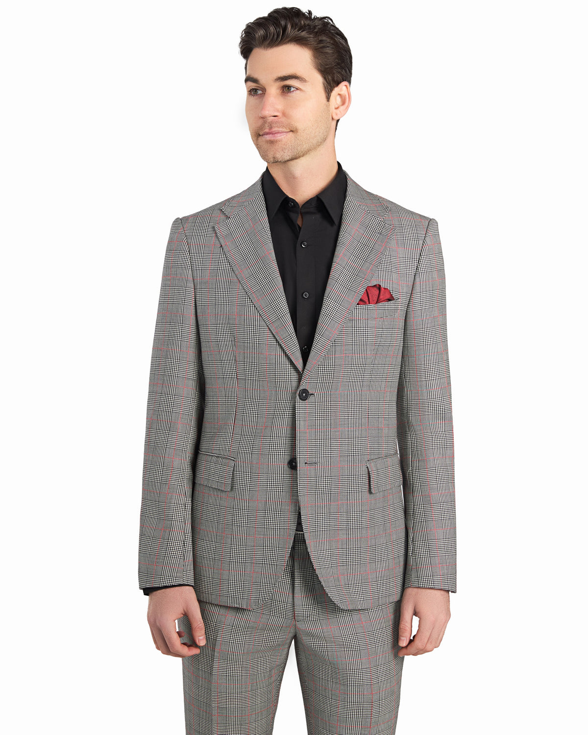 Grey and Red Glenn Plaid