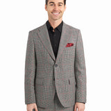 Grey and Red Glenn Plaid