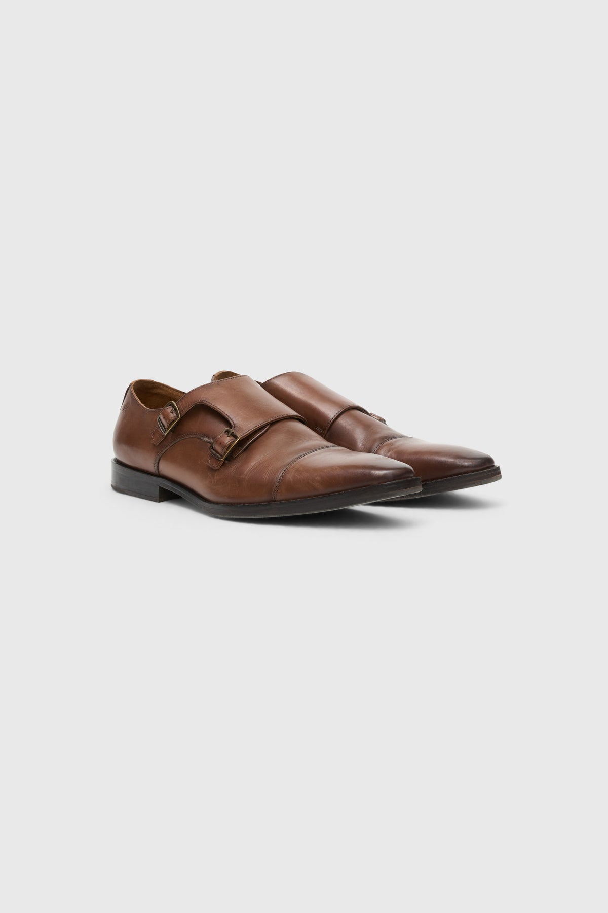 Double Monk Strap Chestnut Brown Shoes – MenSuits