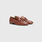 Tan Leather Tassle Loafer