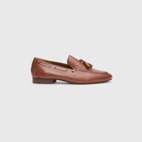 Tan Leather Tassle Loafer