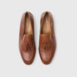 Tan Leather Tassle Loafer