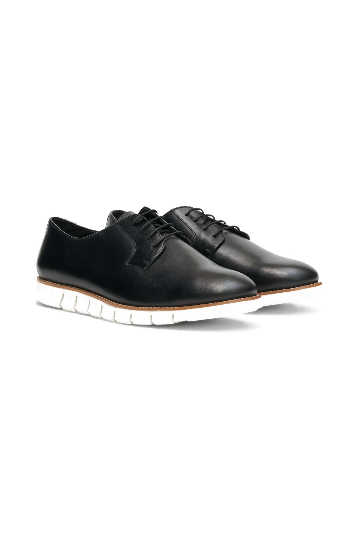 Urban Luxe Derby - Zero Leather Lace Up Black