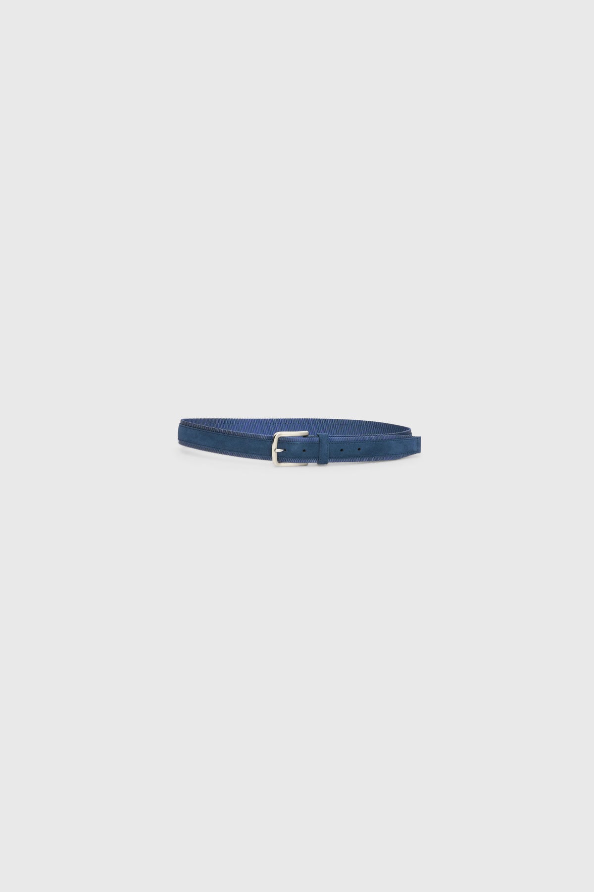 Navy Suede & Fabric Belt