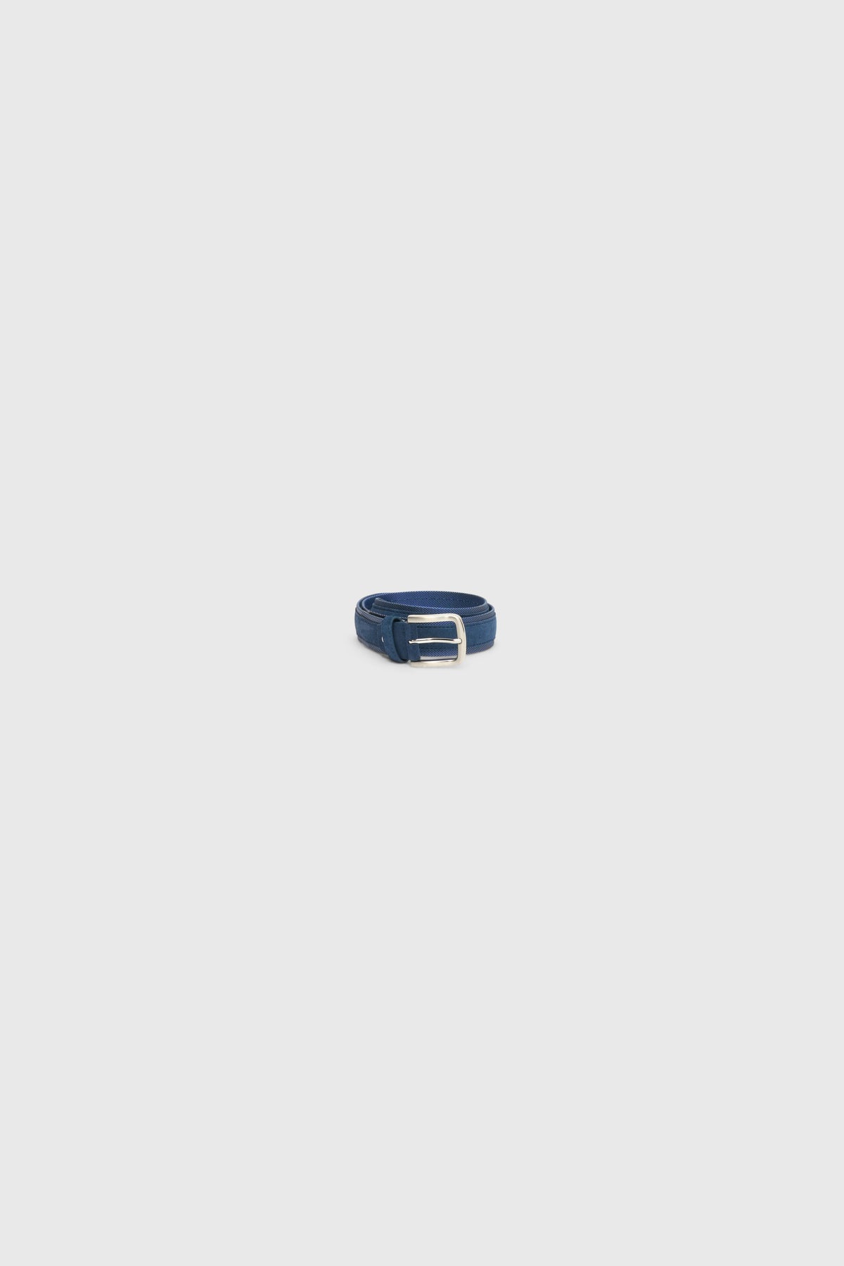 Navy Suede & Fabric Belt