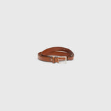 Tan Patina Leather Dress Belt