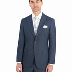 Blue Melange Jersey Knit Suit - view 1