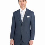 Blue Melange Jersey Knit Suit - view 1