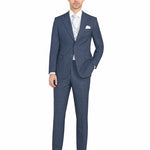 Blue Melange Jersey Knit Suit - view 2