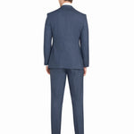 Blue Melange Jersey Knit Suit - view 4