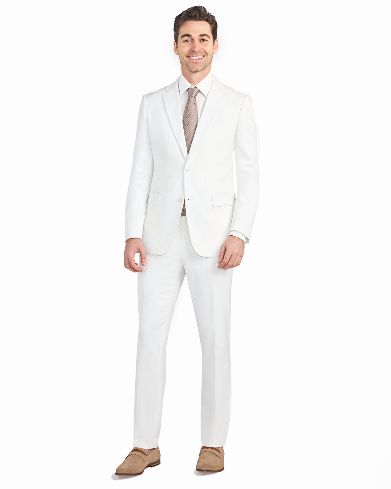 Bone White 2 Button Suit - view 1