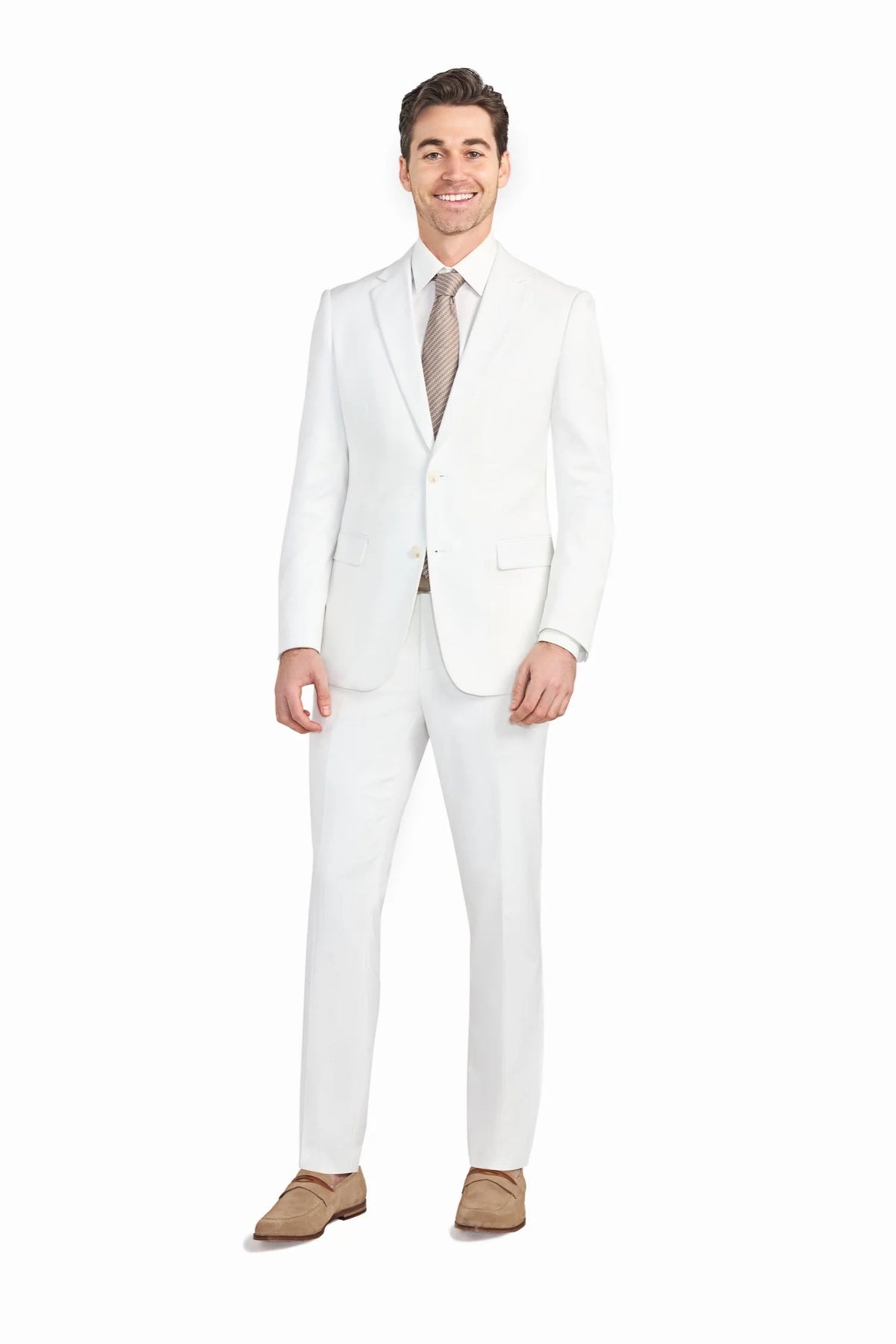 Bone White 2 Button Suit - view 1