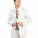 Bone White 2 Button Suit - view 4