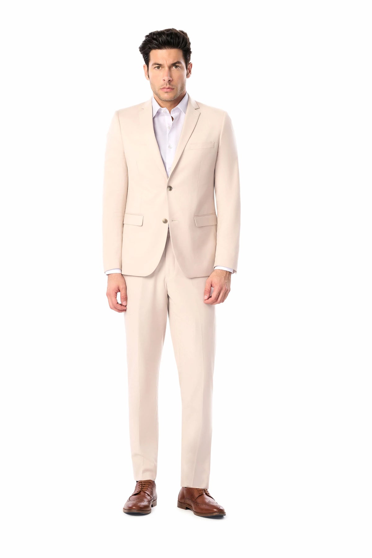 Tan 2 Button Suit