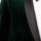 Green Velvet Shawl Lapel Tuxedo