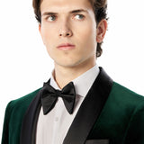 Green Velvet Shawl Lapel Tuxedo