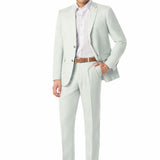 Light Sage Sharkskin 2 Button Suit