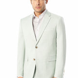 Light Sage Sharkskin 2 Button Suit