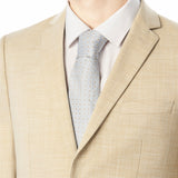 Tan Sharkskin 2 Button Suit