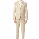 Tan Sharkskin 2 Button Suit