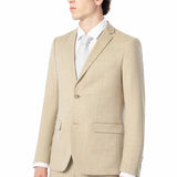 Tan Sharkskin 2 Button Suit