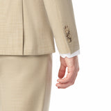 Tan Sharkskin 2 Button Suit