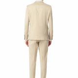 Tan Sharkskin 2 Button Suit