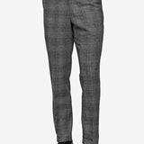 Gray Blue Flannel Plaid 3 Piece Suit