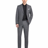 Grey Melange Jersey Knit Suit - view 2