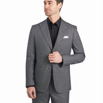 Grey Melange Jersey Knit Suit - view 3