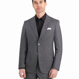 Grey Melange Jersey Knit Suit - view 4