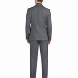 Grey Melange Jersey Knit Suit - view 5
