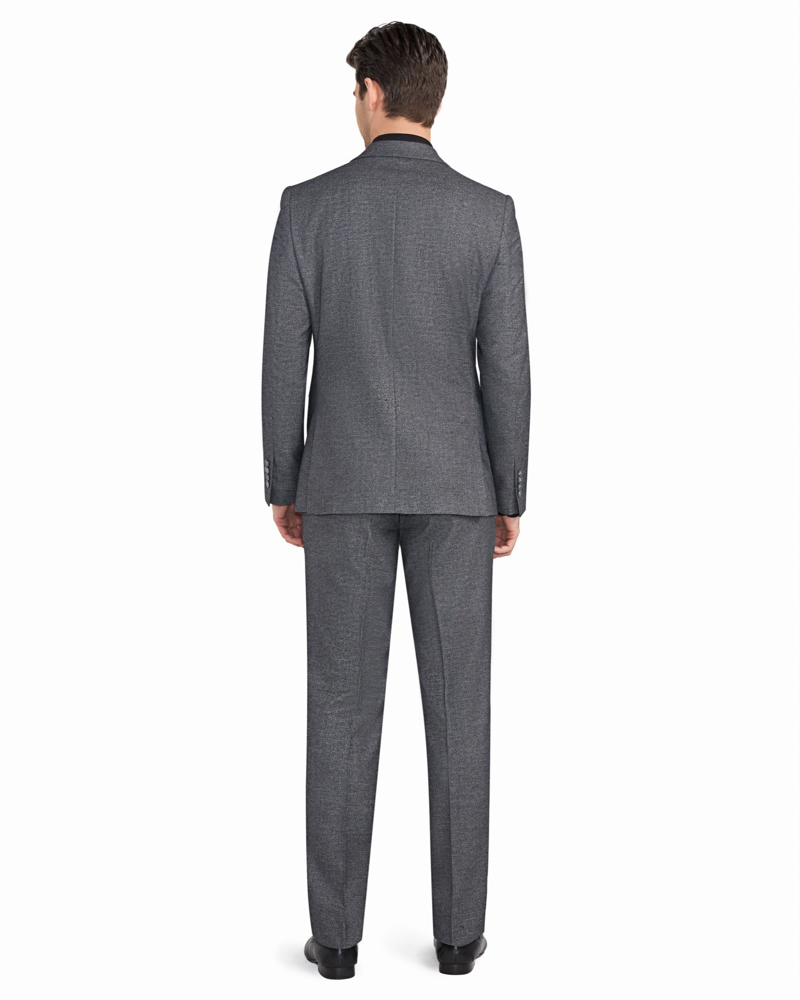 Grey Melange Jersey Knit Suit - view 5