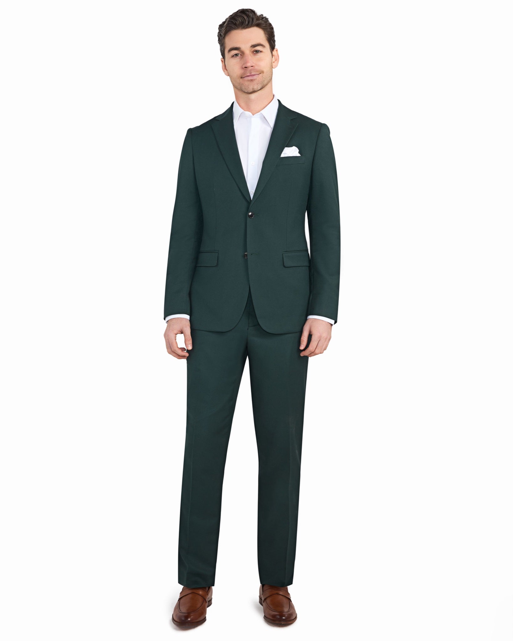 Hunter Green 2 Button Suit - view 1