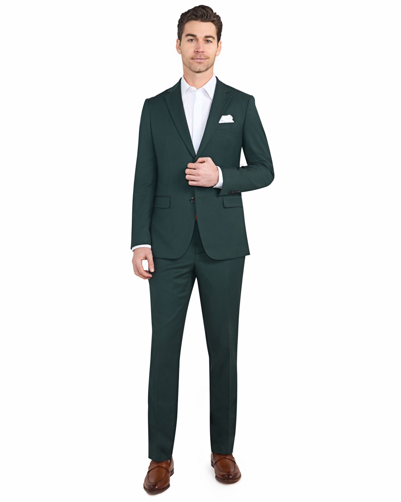 Hunter Green 2 Button Suit - view 2