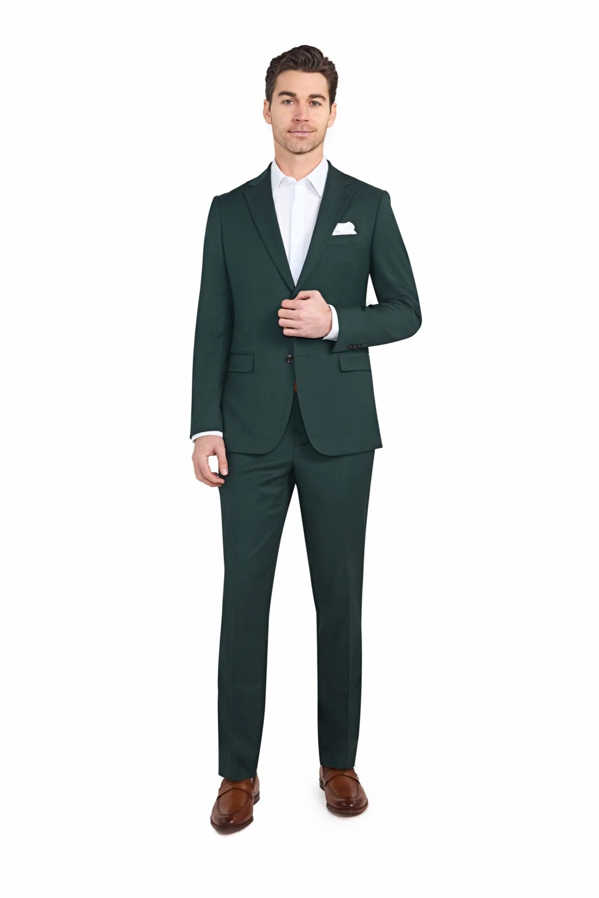Hunter Green 2 Button Suit - view 2