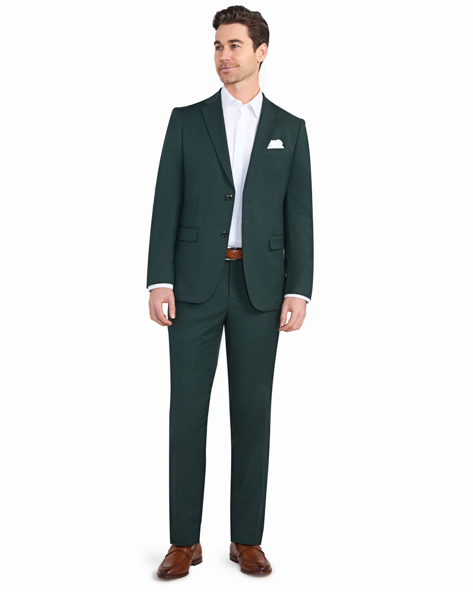 Hunter Green 2 Button Suit - view 3