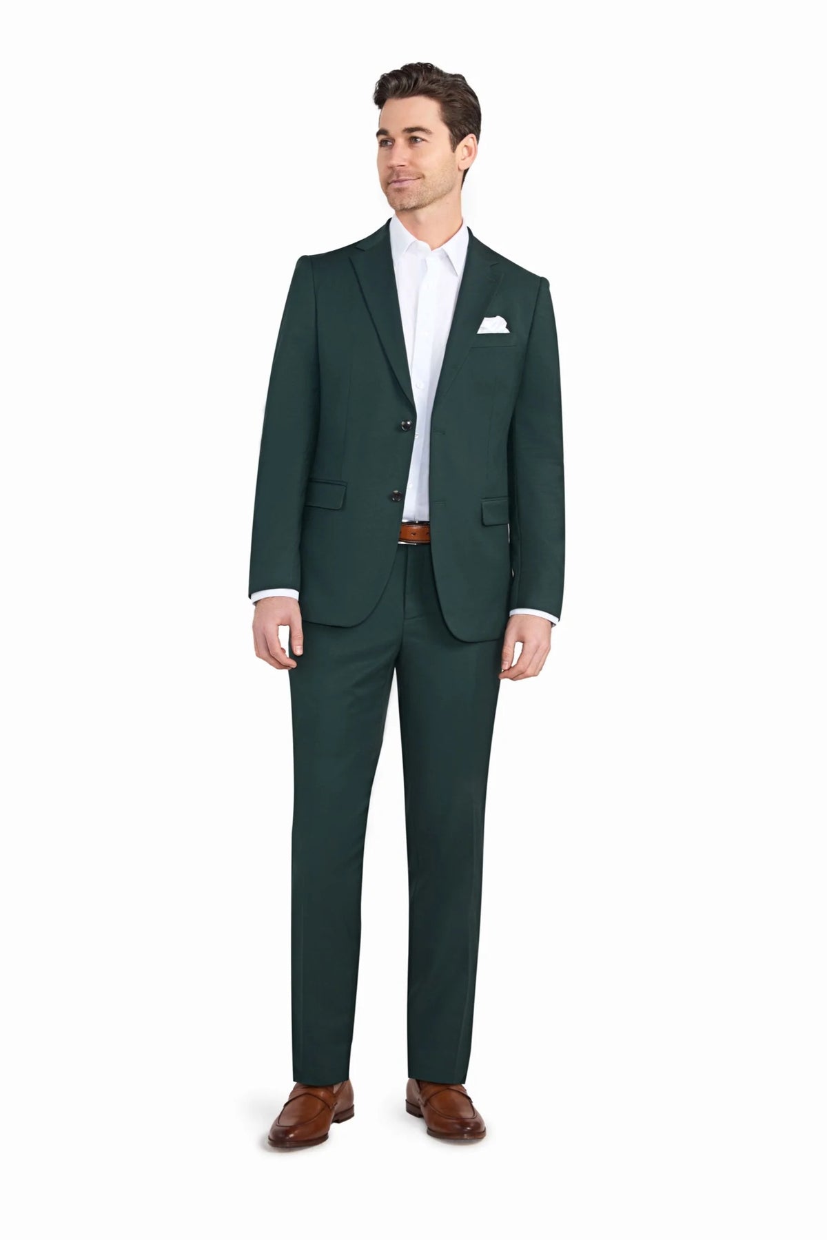 Hunter Green 2 Button Suit - view 3