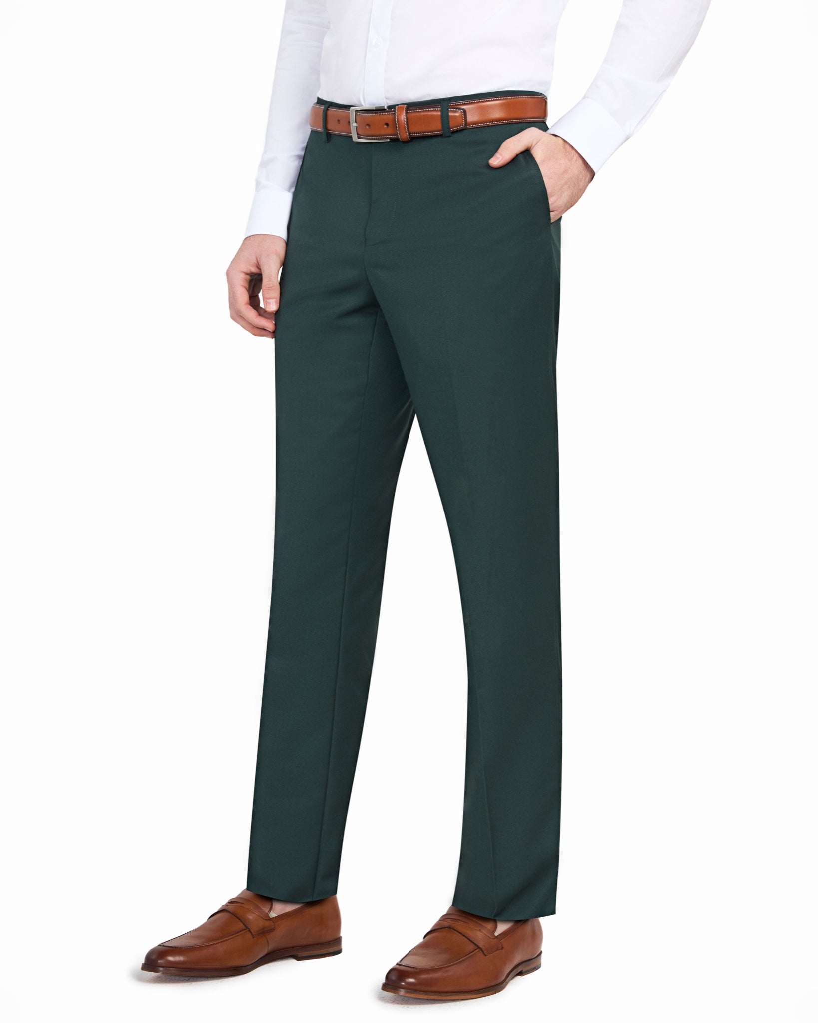 Hunter Green 2 Button Suit - view 7