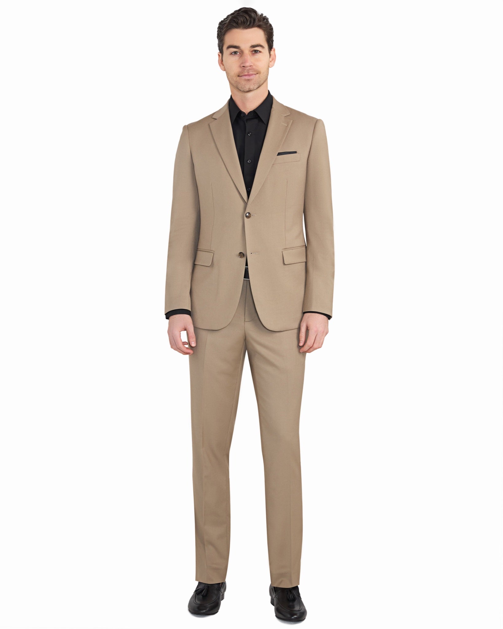 Khaki Tan 2 Button Suit - view 1