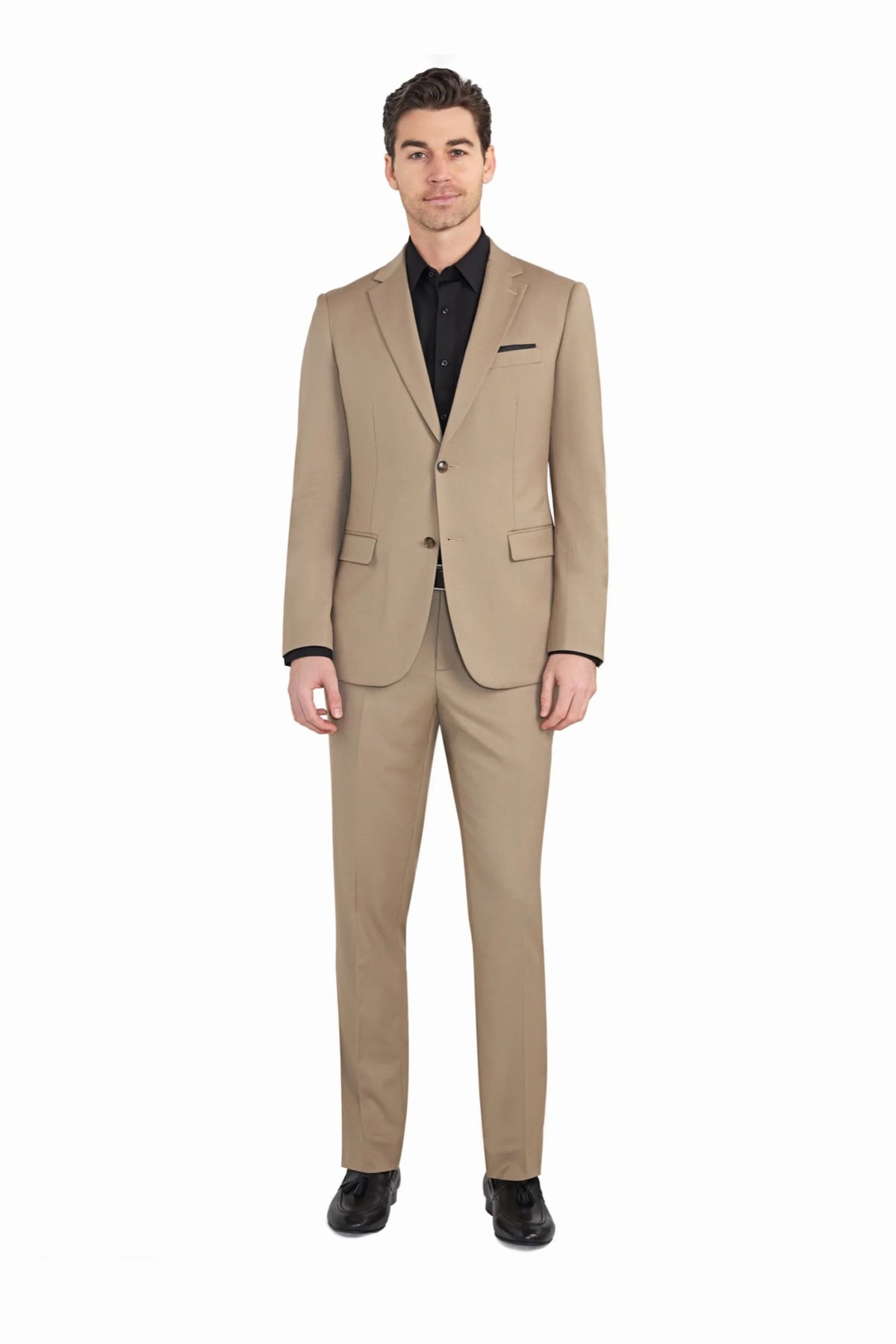 Khaki Tan 2 Button Suit - view 1