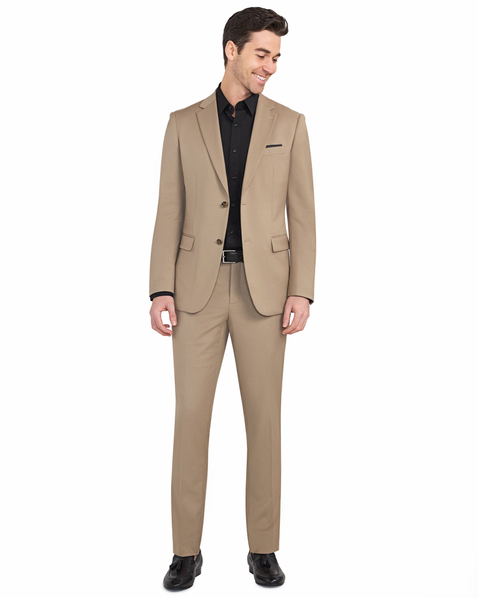 Khaki Tan 2 Button Suit - view 2