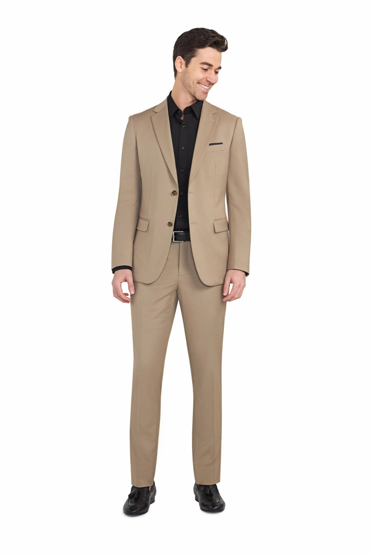 Khaki Tan 2 Button Suit - view 2