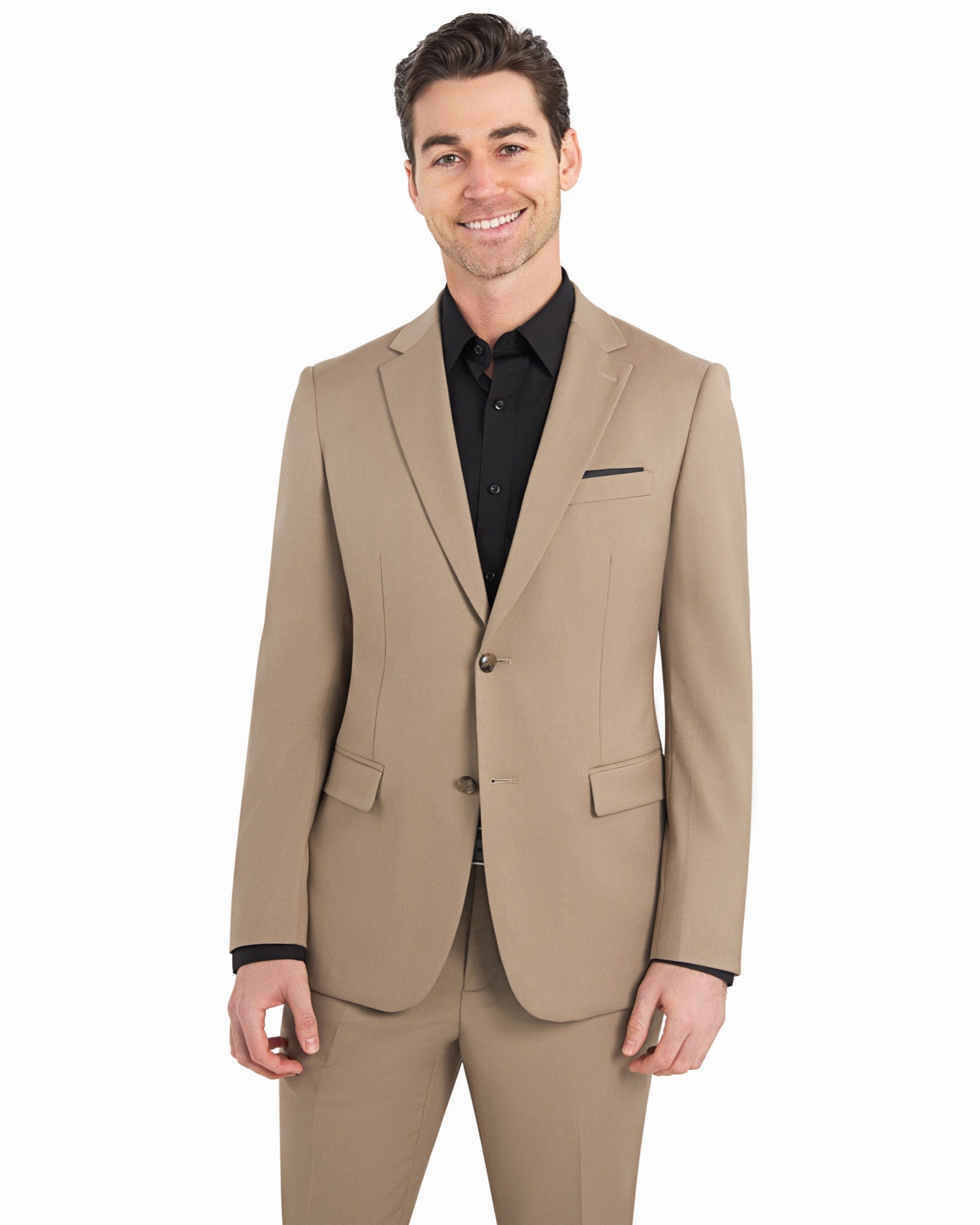Khaki Tan 2 Button Suit - view 5