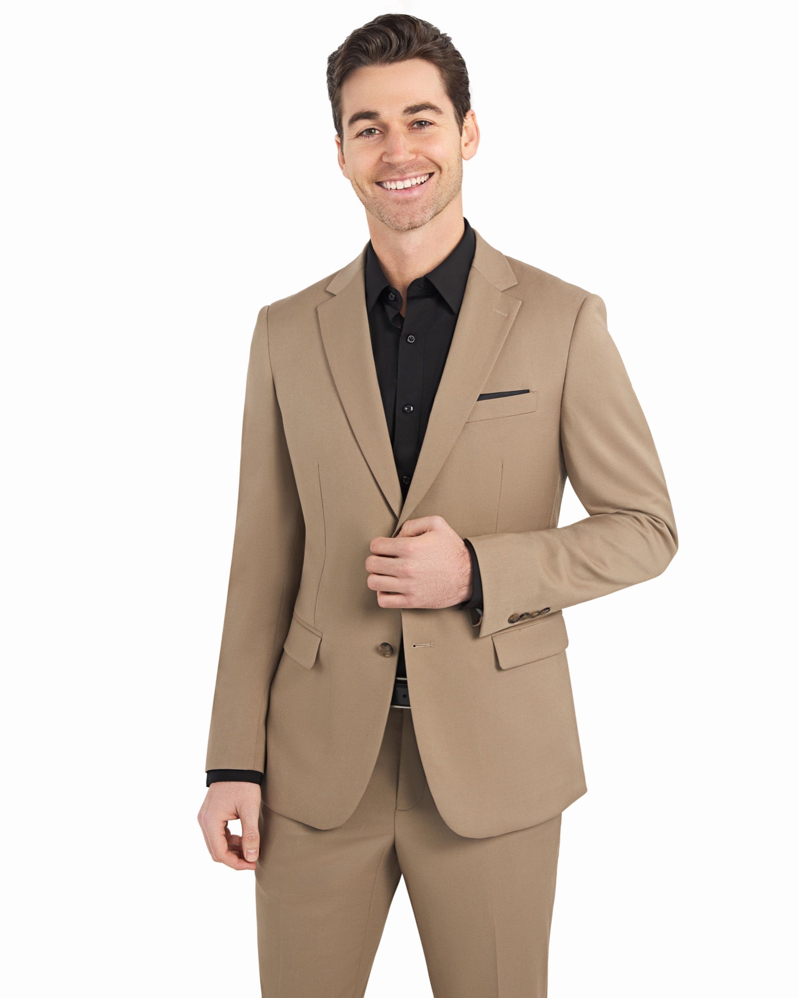 Khaki Tan 2 Button Suit - view 6