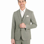 Light Green Tweed 3pc Suit - view 5