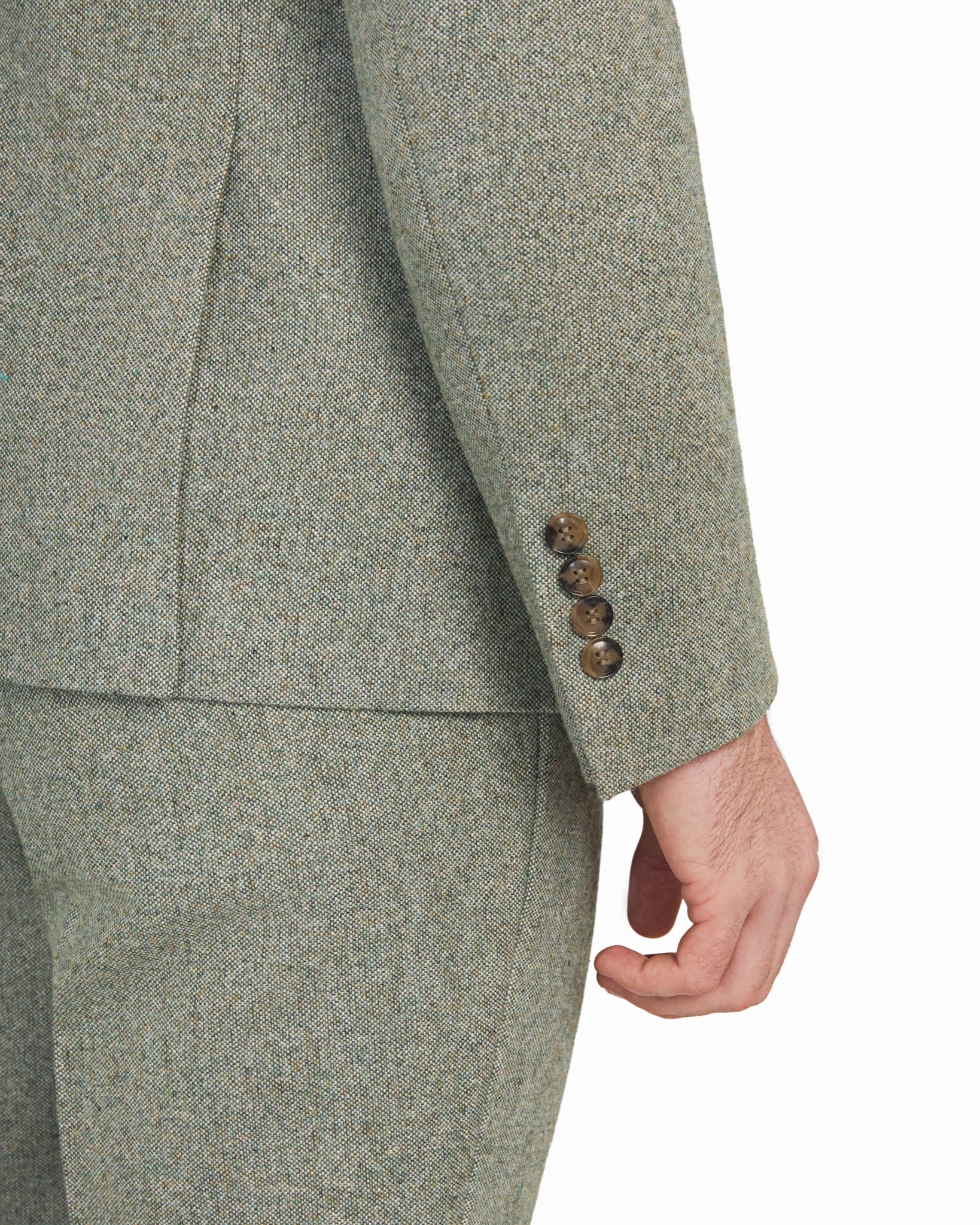 Light Green Tweed 3pc Suit - view 7